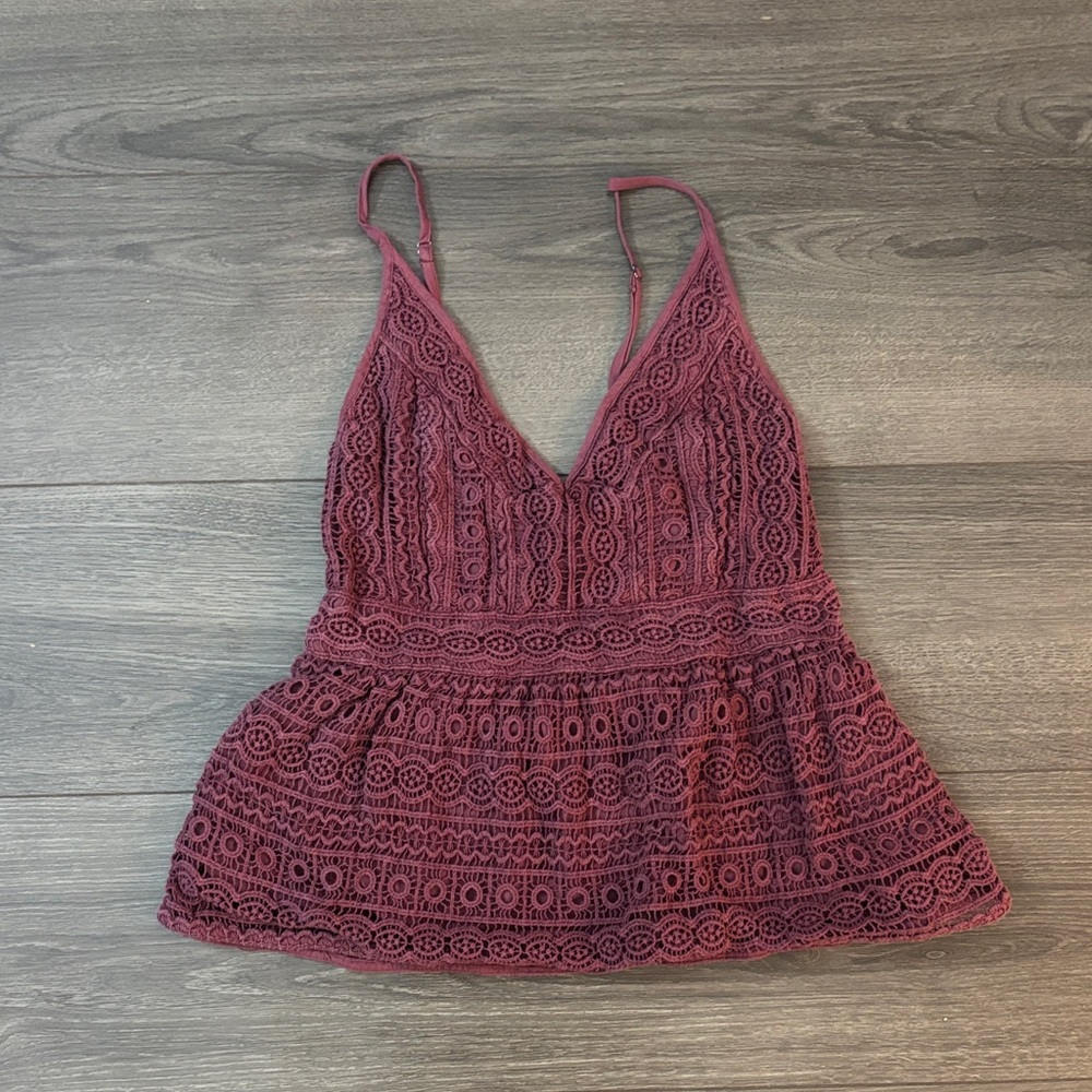 Abercrombie & Fitch Lace Camisole in Dusty Rose